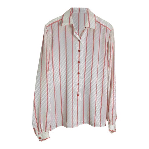 Striped satin shirt