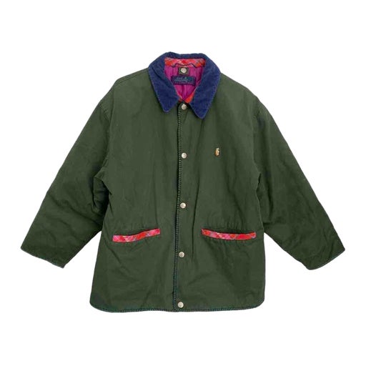 Cotton and velvet parka