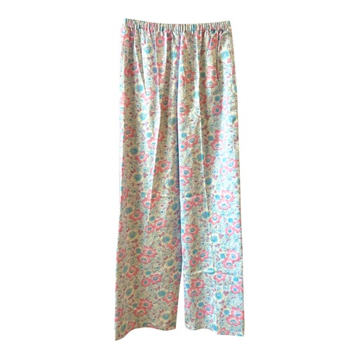 Pantalon large à fleurs