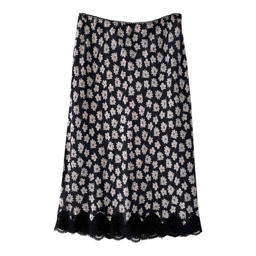 Silk midi skirt