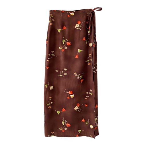 Floral wrap skirt