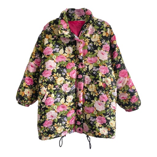 Floral puffer jacket