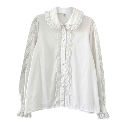 Cotton and lace shirt