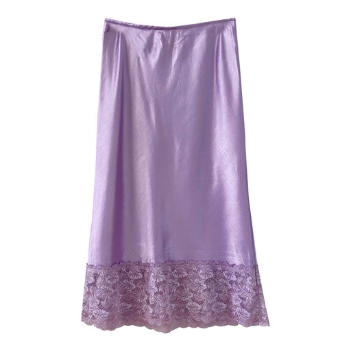 Satin and lace skirt