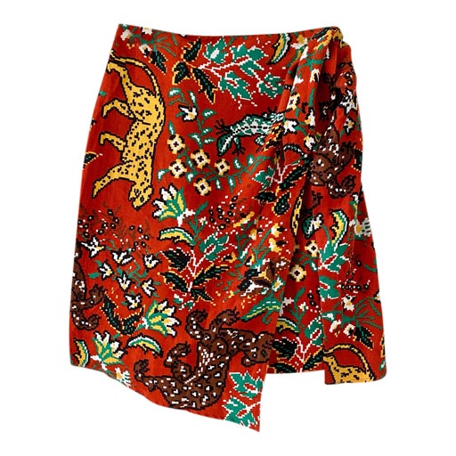 Leopard wrap skirt