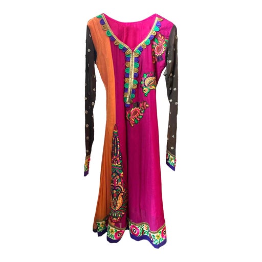 Long patchwork dress
