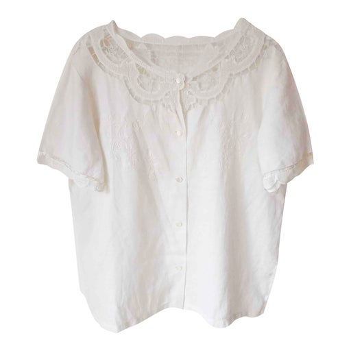 Blouse en lin et coton