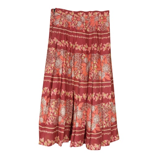Floral pleated skirt