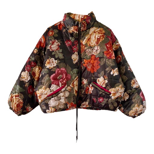 Floral puffer jacket