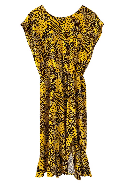 Leopard midi dress