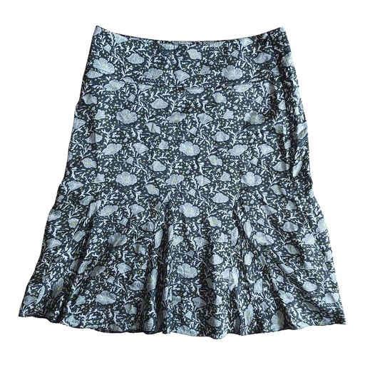 Silk floral skirt
