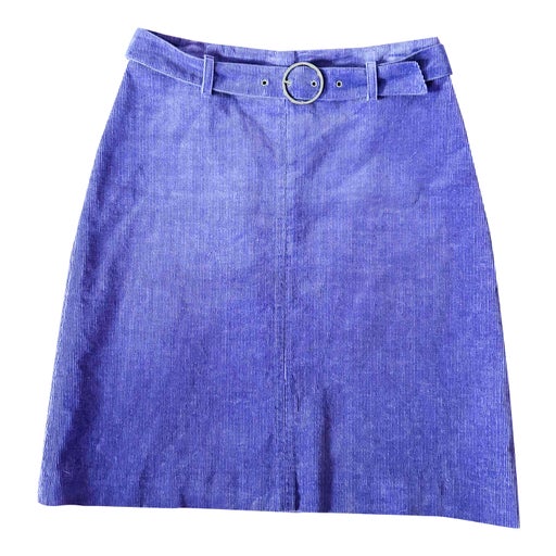Straight corduroy skirt
