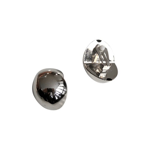 Silver metal earrings