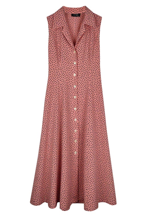 Polka dot shirt dress