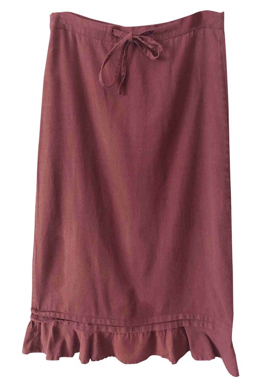 Cotton and linen skirt