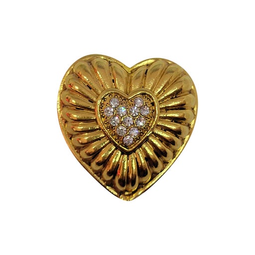 Golden metal brooch