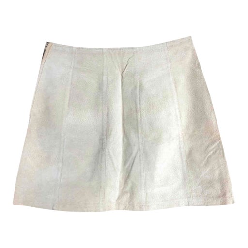 Suede mini skirt