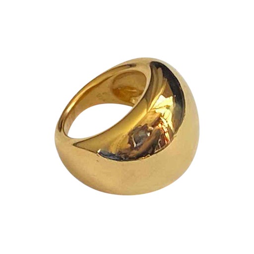 Golden metal ring