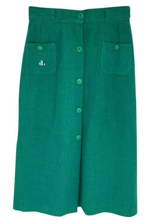 Buttoned midi skirt