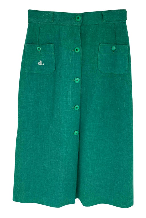 Buttoned midi skirt