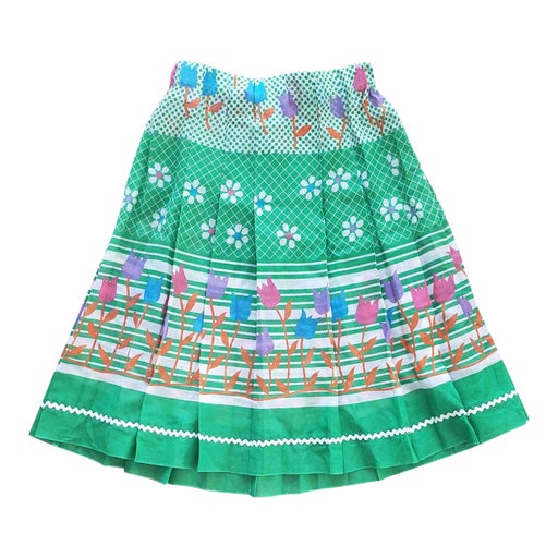 Pleated floral skirt