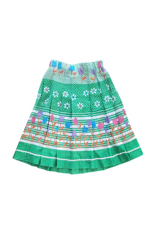 Pleated floral skirt