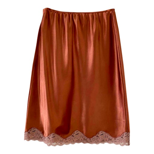 Satin and lace skirt
