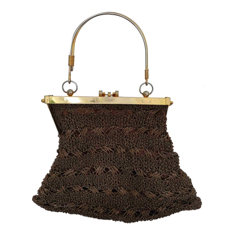 Vintage outlet raffia bag