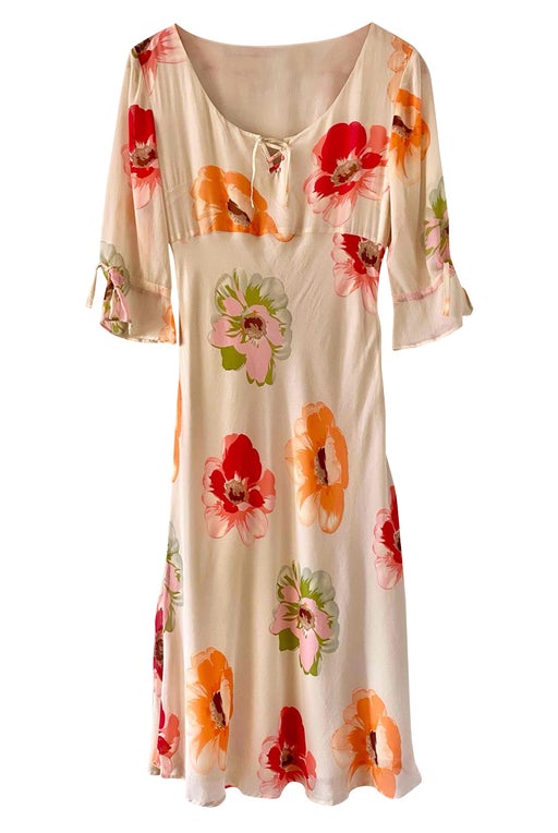 Silk floral dress
