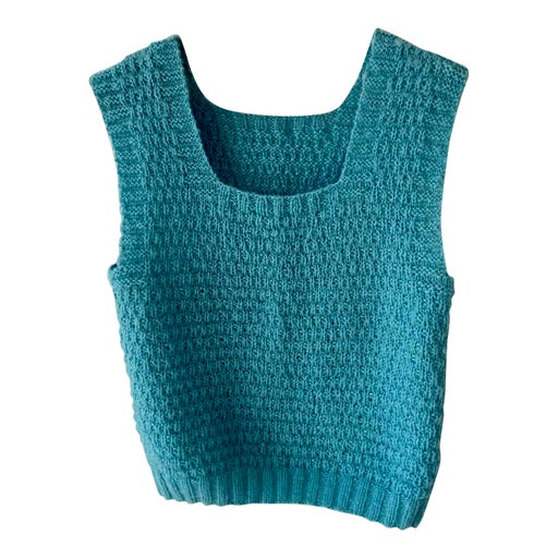 Pull sans manches en maille