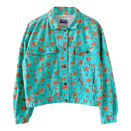 Veste fleurie en jean
