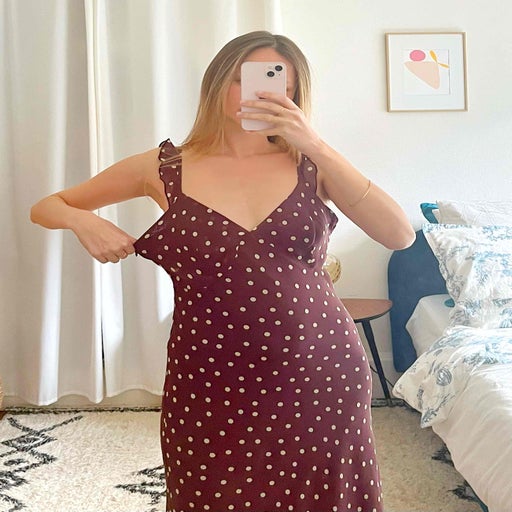 Robe midi à pois