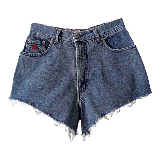Short en jean à taille haute