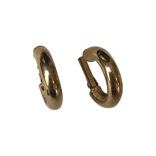 Gold metal hoop earrings