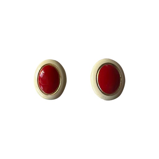 Boucles d’oreilles clip émaillées 