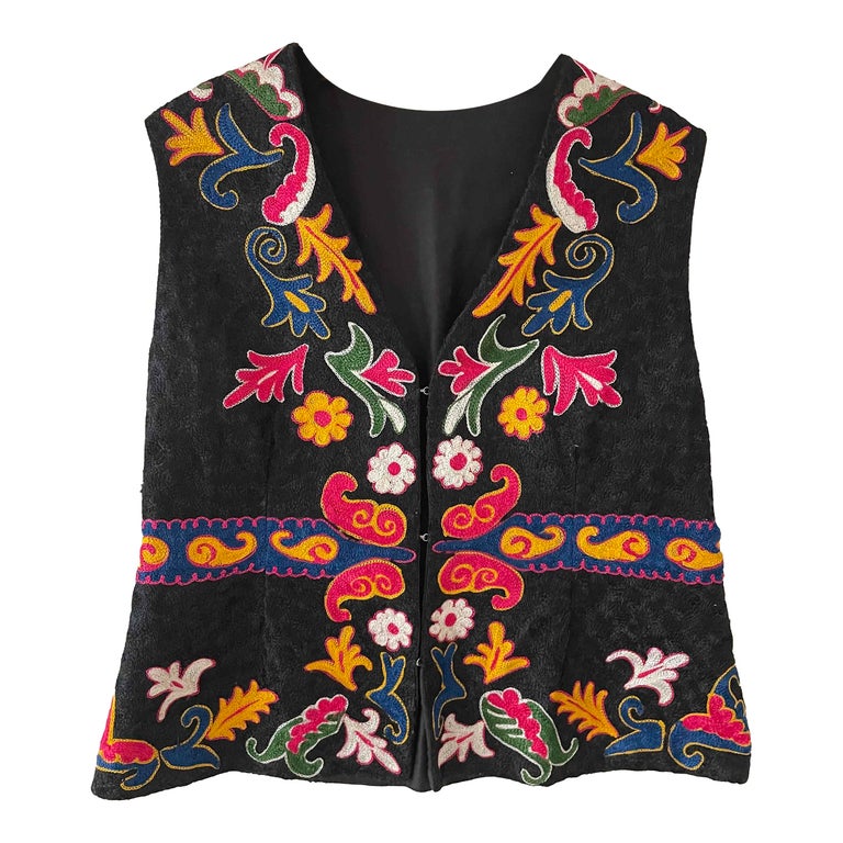 Gilet brodé top femme