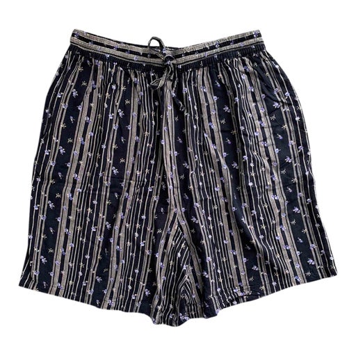 Short fluide à fleurs et rayures