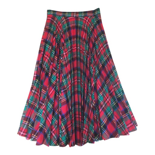 Tartan wool skirt