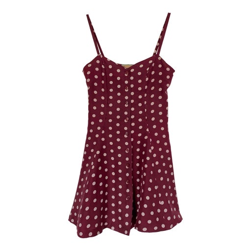 Robe en soie à pois