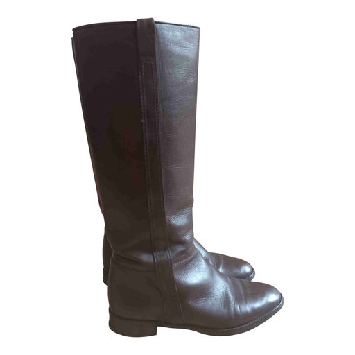 Bottes cavalières en cuir