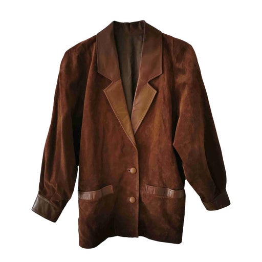 Veste longue en daim