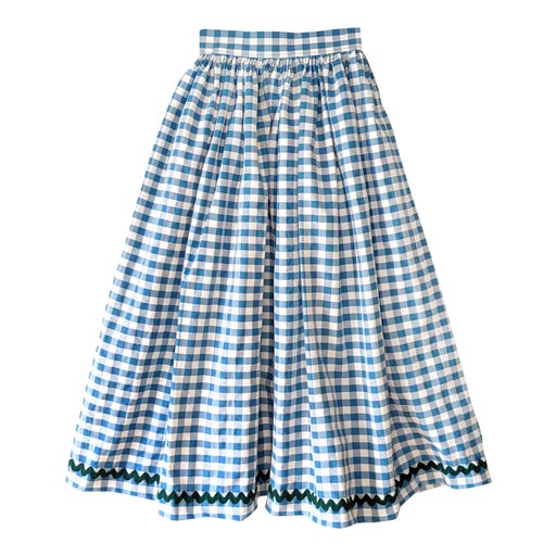 Long gingham skirt