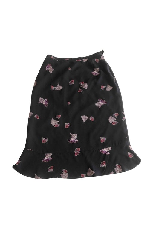 Silk midi skirt