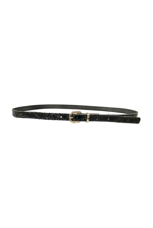 Exotic leather belt