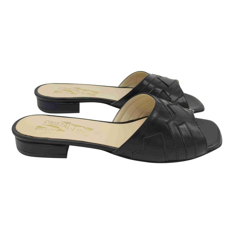 Mules en cuir