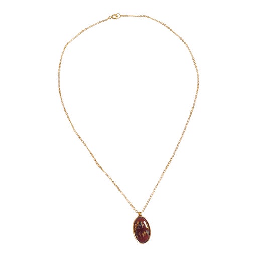 Collier pendentif en métal doré