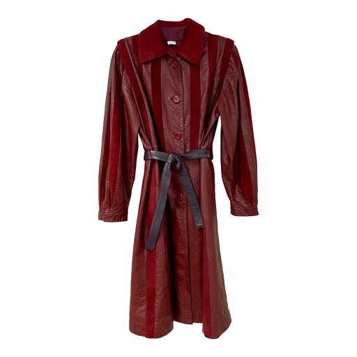 Trench en cuir et daim