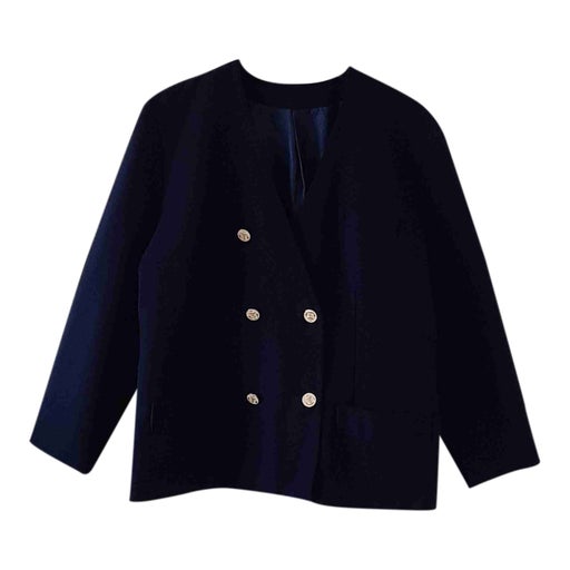 Blazer en laine et coton
