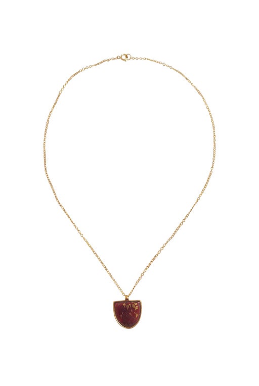 brass pendant necklace