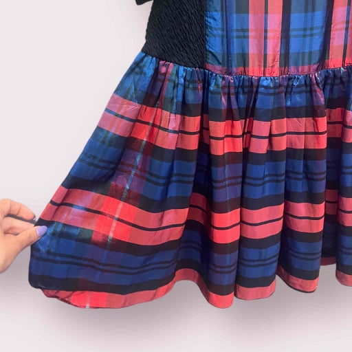 Iridescent tartan dress